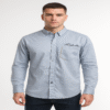 Sky Blue Casual Cotton Shirt – Signature Detail