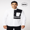 Men’s Diesel Contrast Panel Cotton Shirt